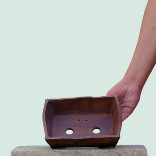 Hand Made Rectangular Pot by Square Root Ceramic
